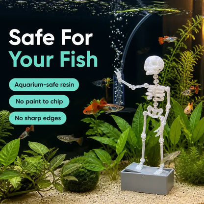 The Dancing Skeleton - Aquarium Bubbler(My fish finally have a roommate 💀)