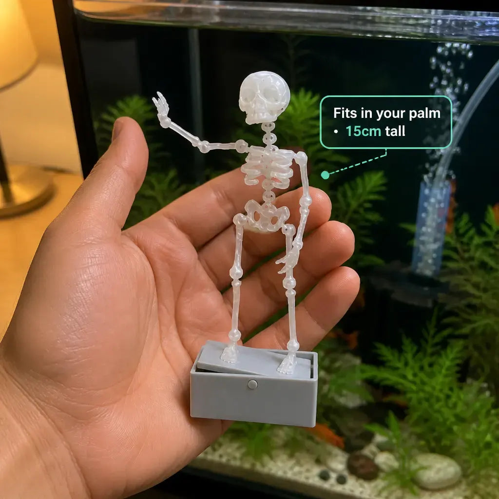 The Dancing Skeleton - Aquarium Bubbler(My fish finally have a roommate 💀)